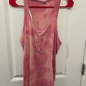 Pink Tie Dye Tank Top. NWOT
